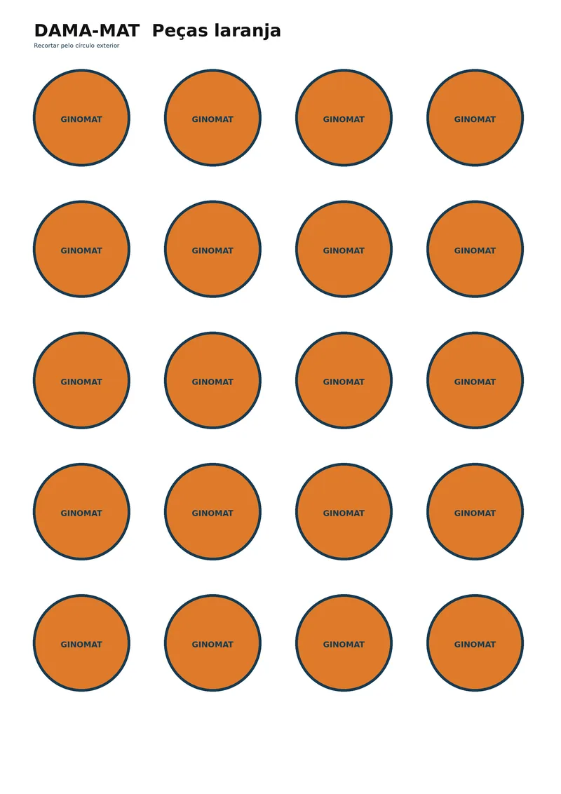 Peças laranja do DAMA-MAT